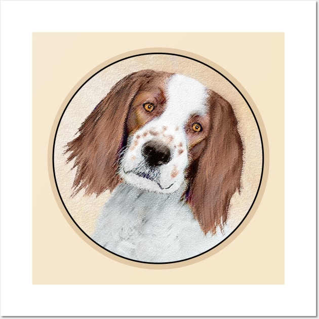 Irish Red and White Setter Painting - Original Art Wall Art by Alpen Designs